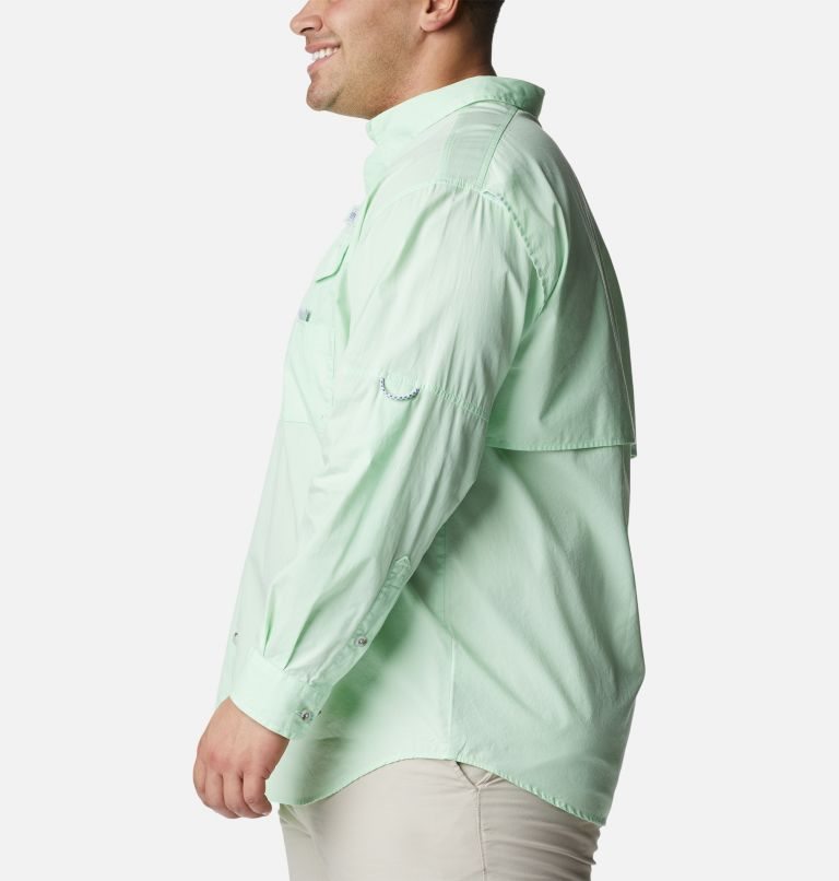 Men's Columbia PFG Bonehead Long Sleeve Shirts Mint | Plus Size CA-T5036
